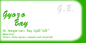 gyozo bay business card